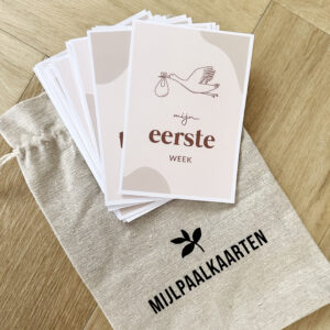 Set van 15 mijlpaalkaarten